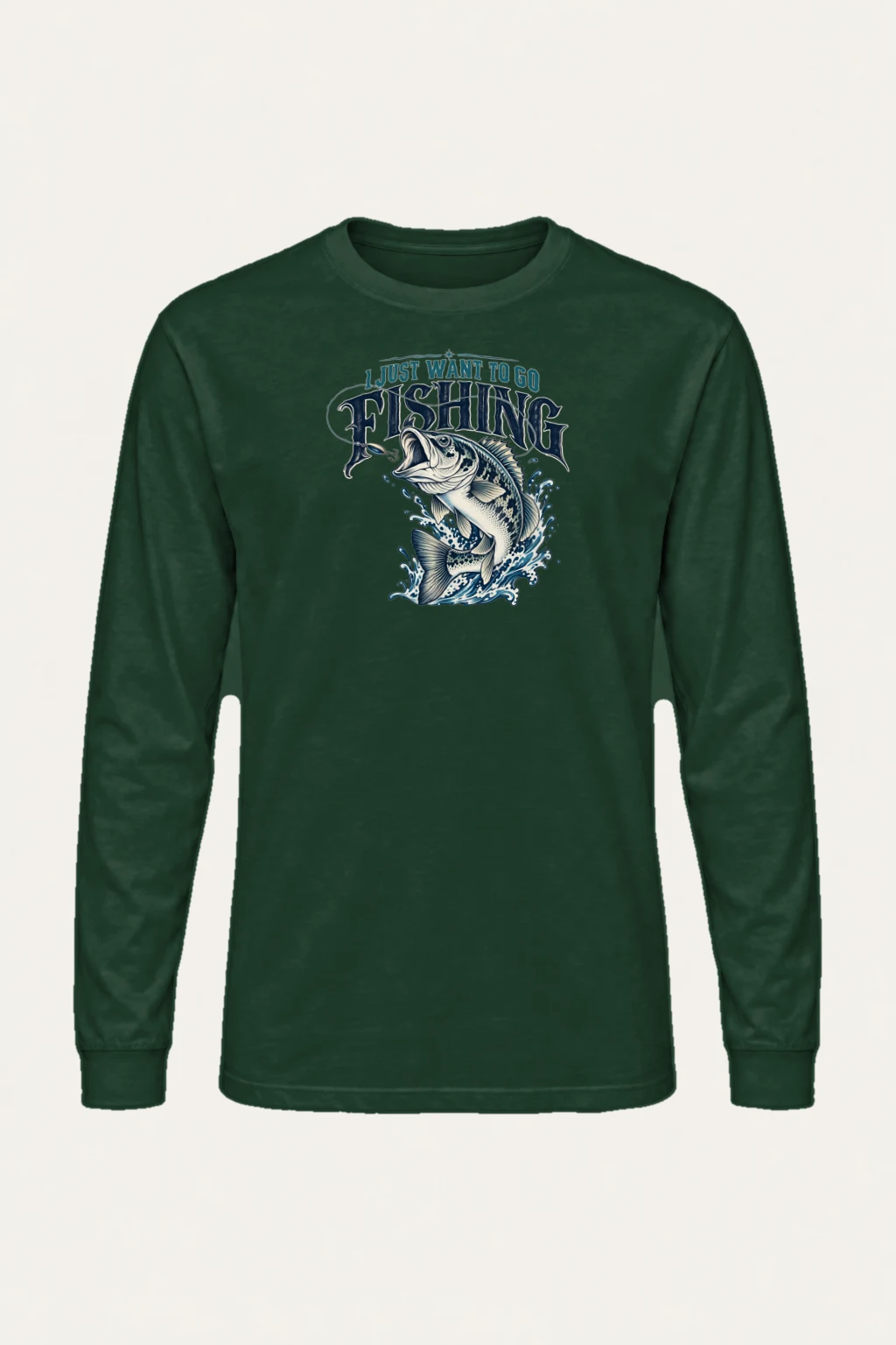 "Go Fishing" Unisex Longsleeve T-shirt | Gildan 2400