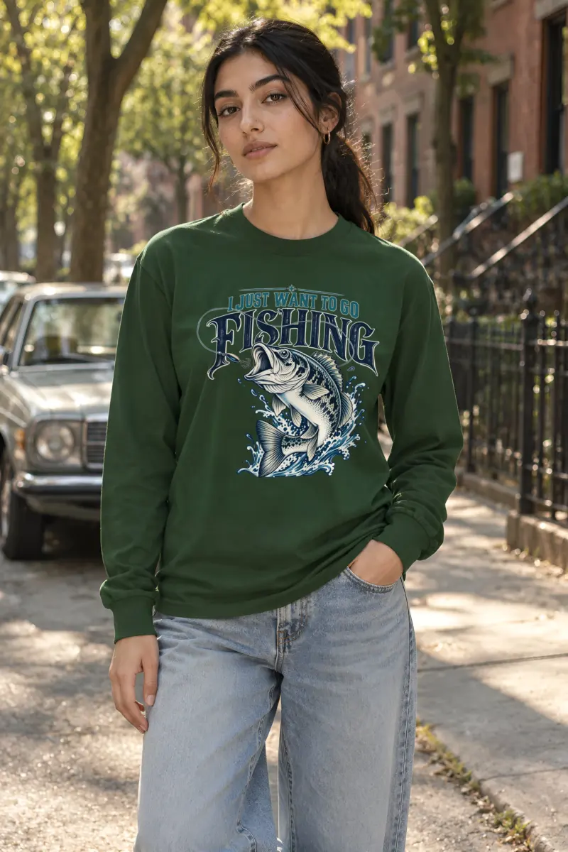 "Go Fishing" Unisex Longsleeve T-shirt