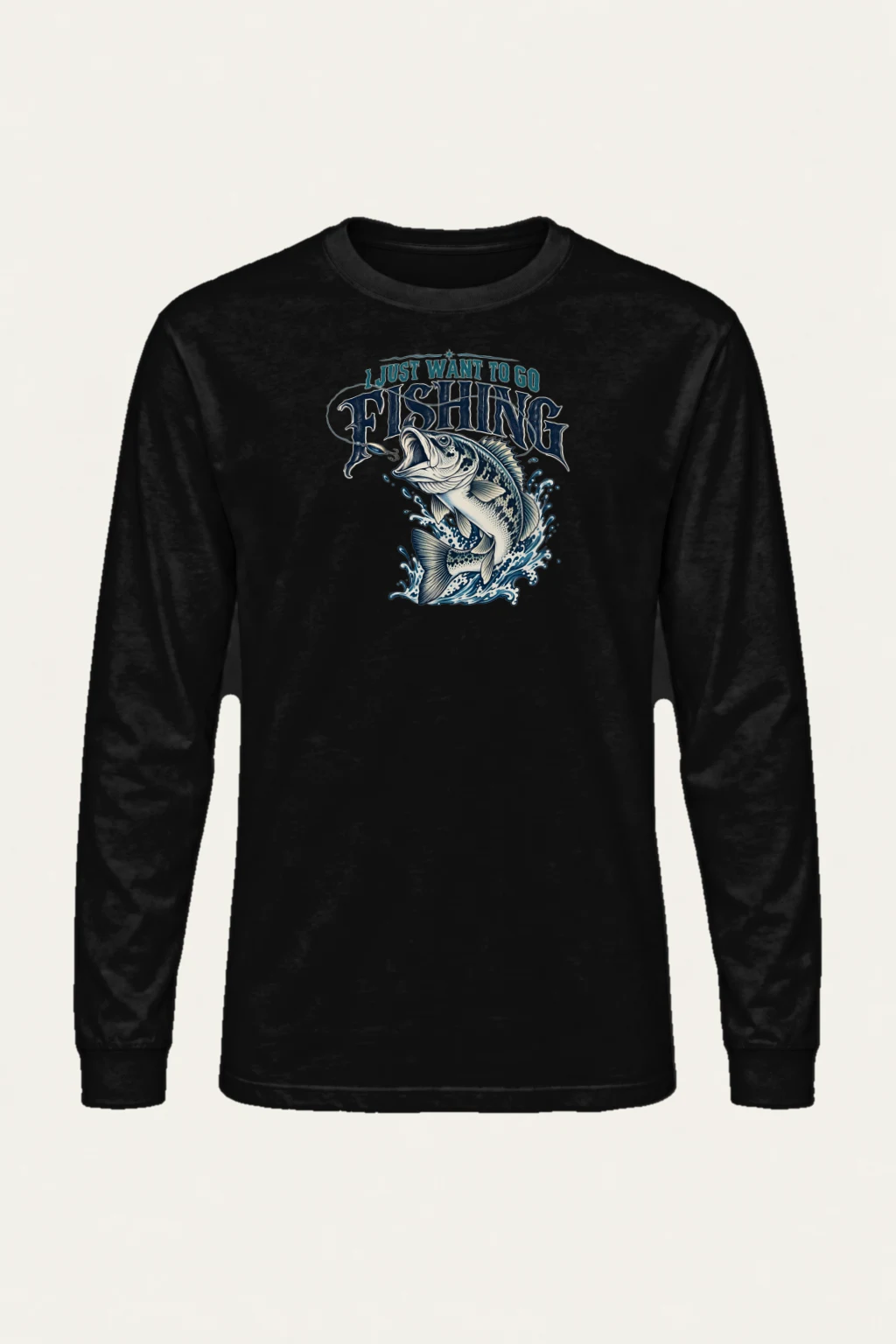 "Go Fishing" Unisex Longsleeve T-shirt | Gildan 2400