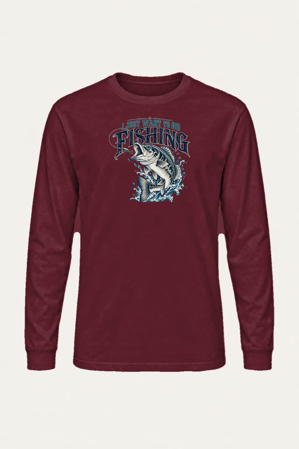 "Go Fishing" Unisex Longsleeve T-shirt | Gildan 2400
