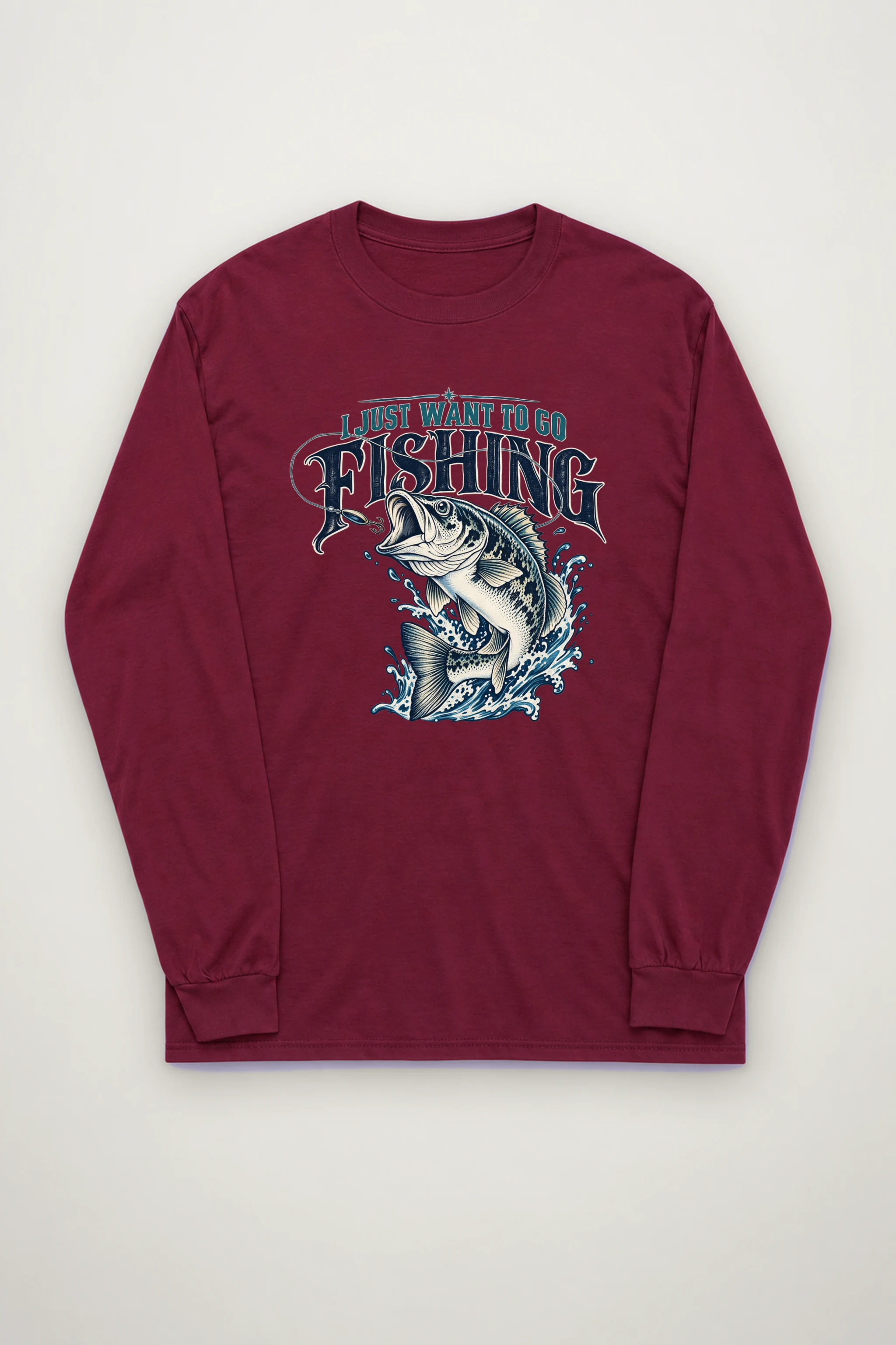 "Go Fishing" Unisex Longsleeve T-shirt