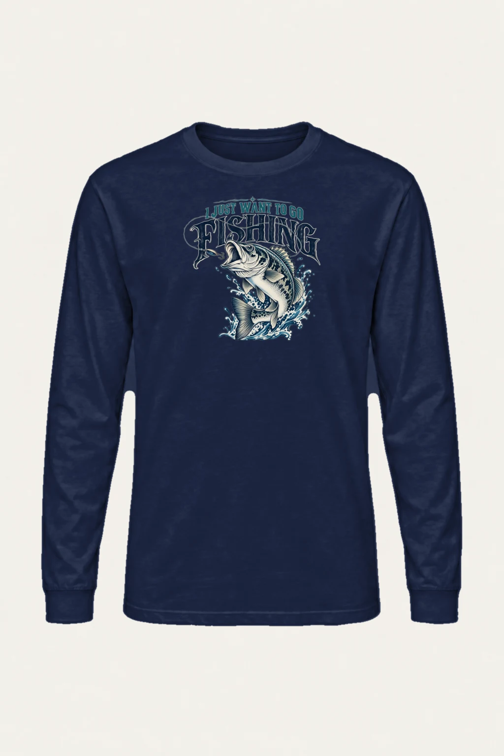 "Go Fishing" Unisex Longsleeve T-shirt | Gildan 2400