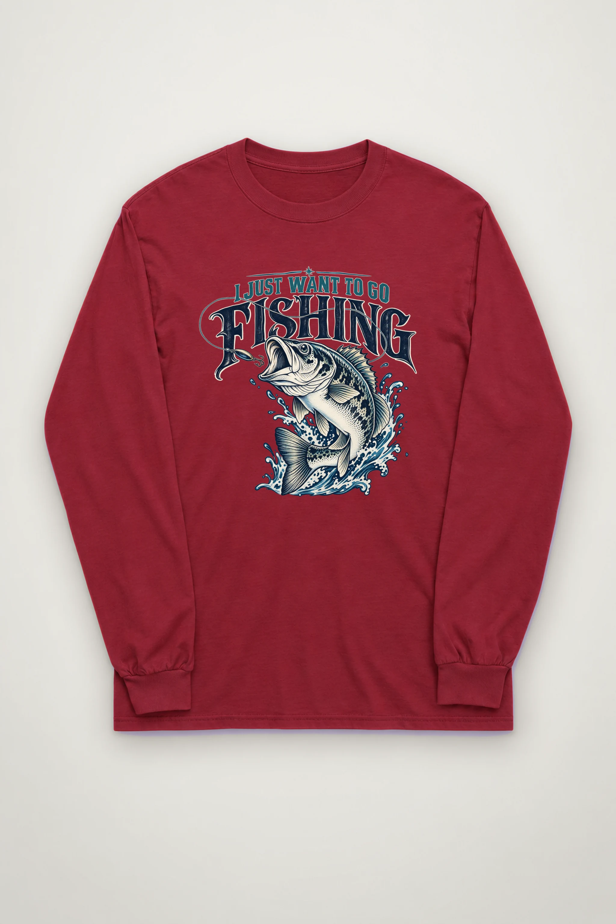 "Go Fishing" Unisex Longsleeve T-shirt