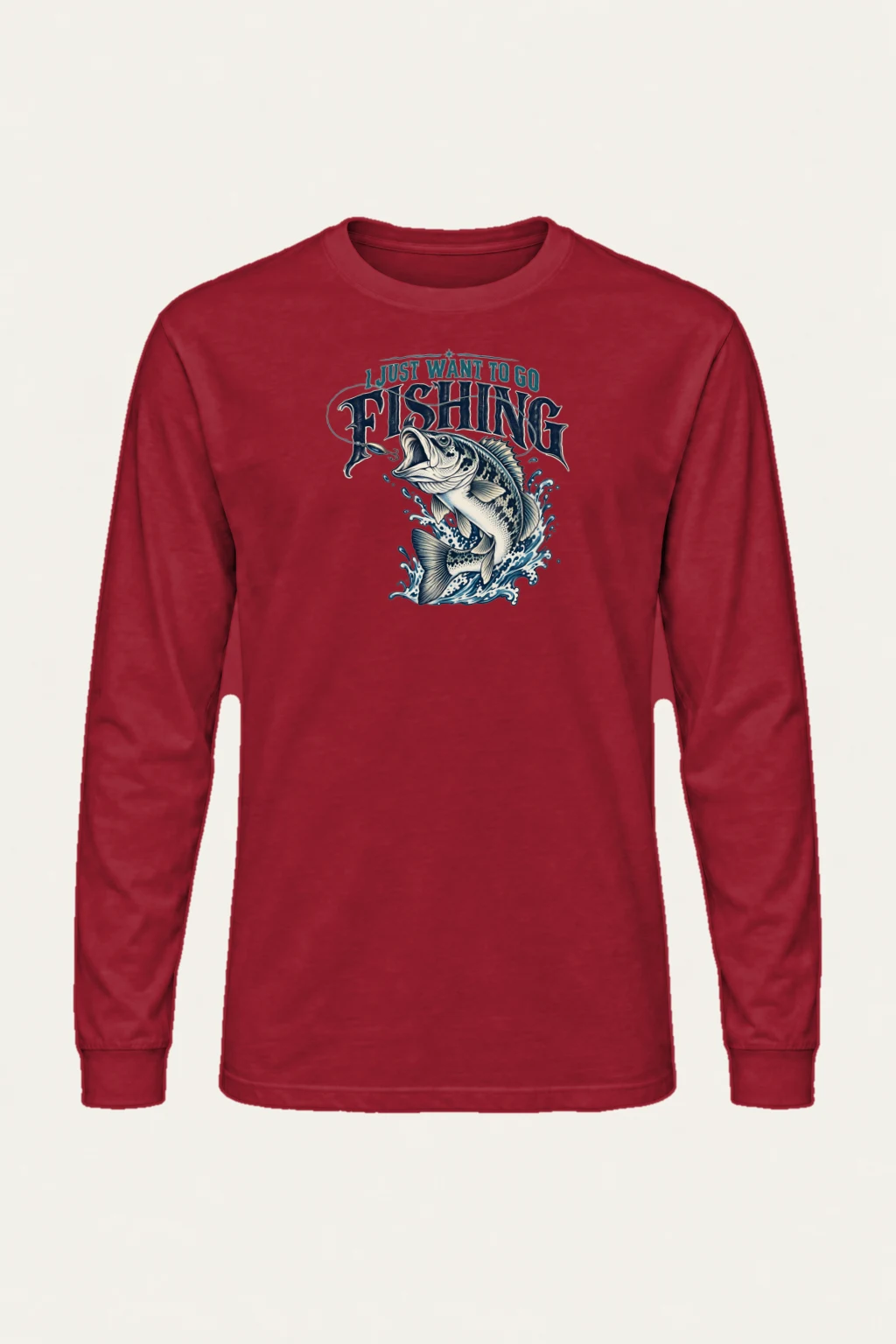 "Go Fishing" Unisex Longsleeve T-shirt | Gildan 2400