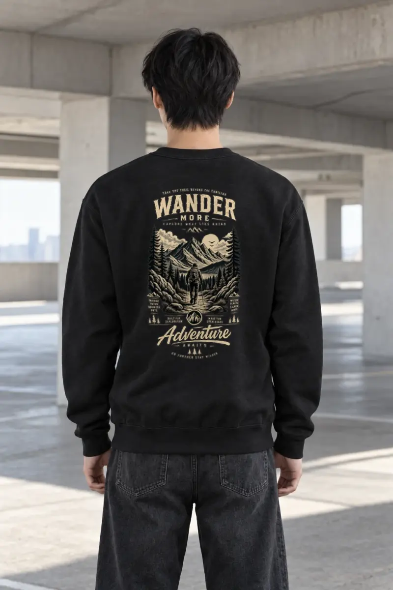 "Go Further Stay Wilder" Heavy Blend Unisex Crewneck Sweatshirt | Gildan 18000