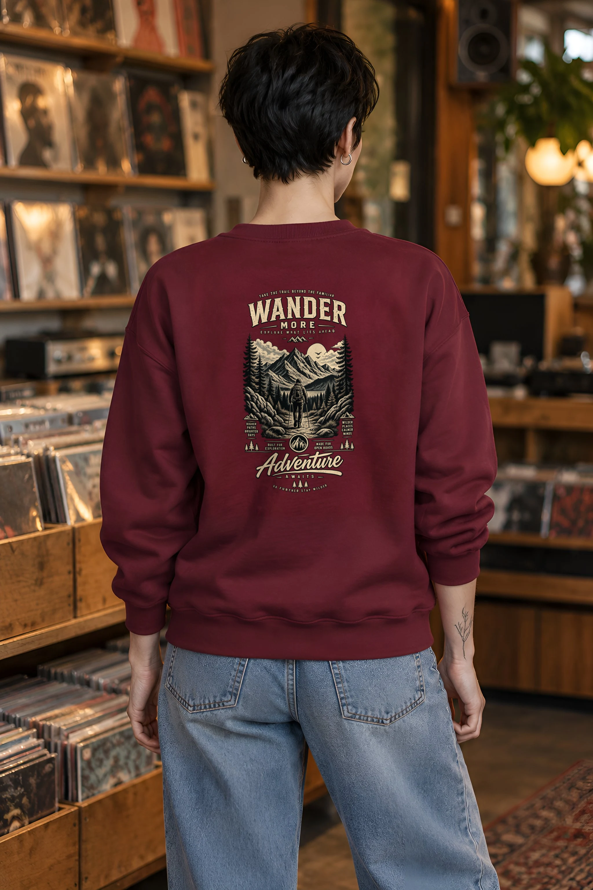 "Go Further Stay Wilder" 1 Crewneck Sweatshirt