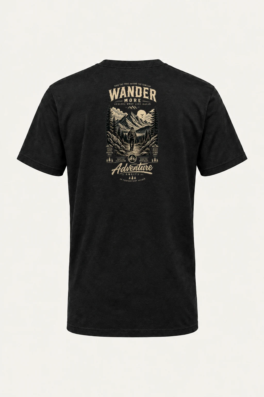 "Go Further Stay Wilder" Heavyweight Unisex Crewneck T-shirt | Gildan 5000