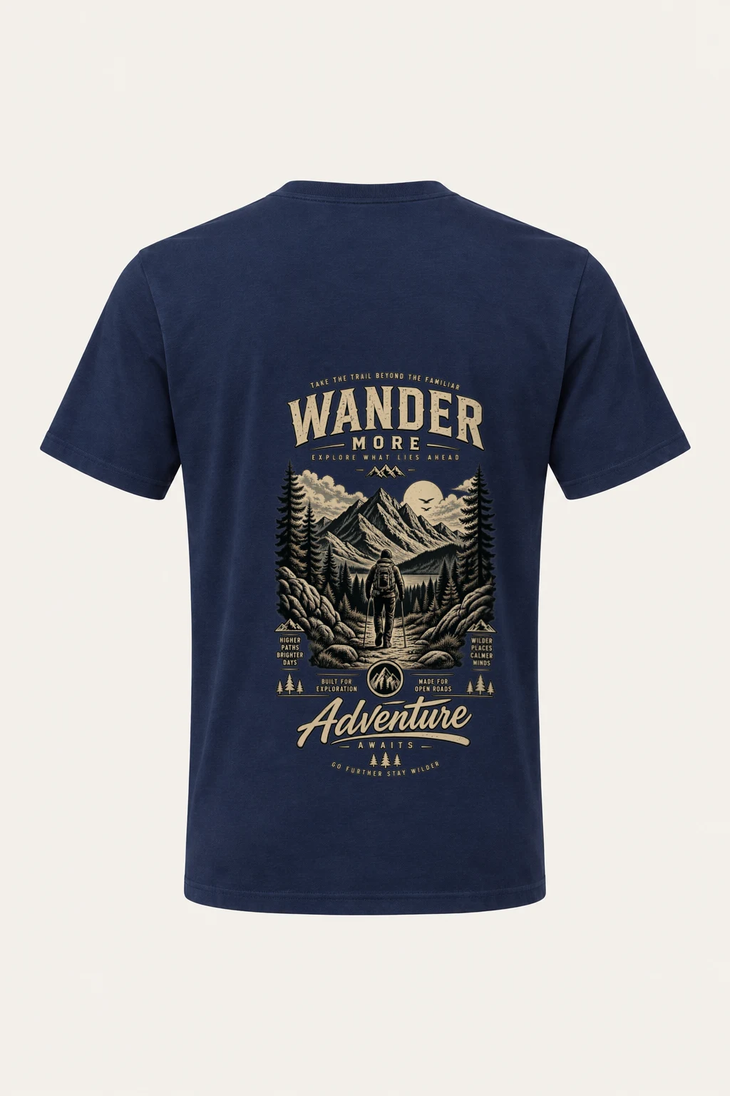 "Go Further Stay Wilder" Heavyweight Unisex Crewneck T-shirt | Gildan 5000