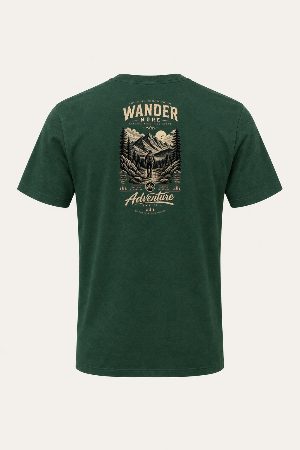 "Go Further Stay Wilder" Heavyweight Unisex Crewneck T-shirt | Gildan 5000