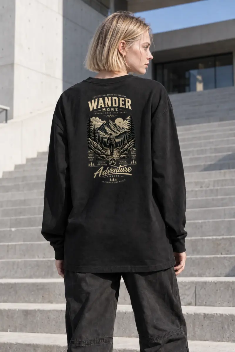 "Go Further Stay Wilder" Unisex Longsleeve T-shirt | Gildan 2400