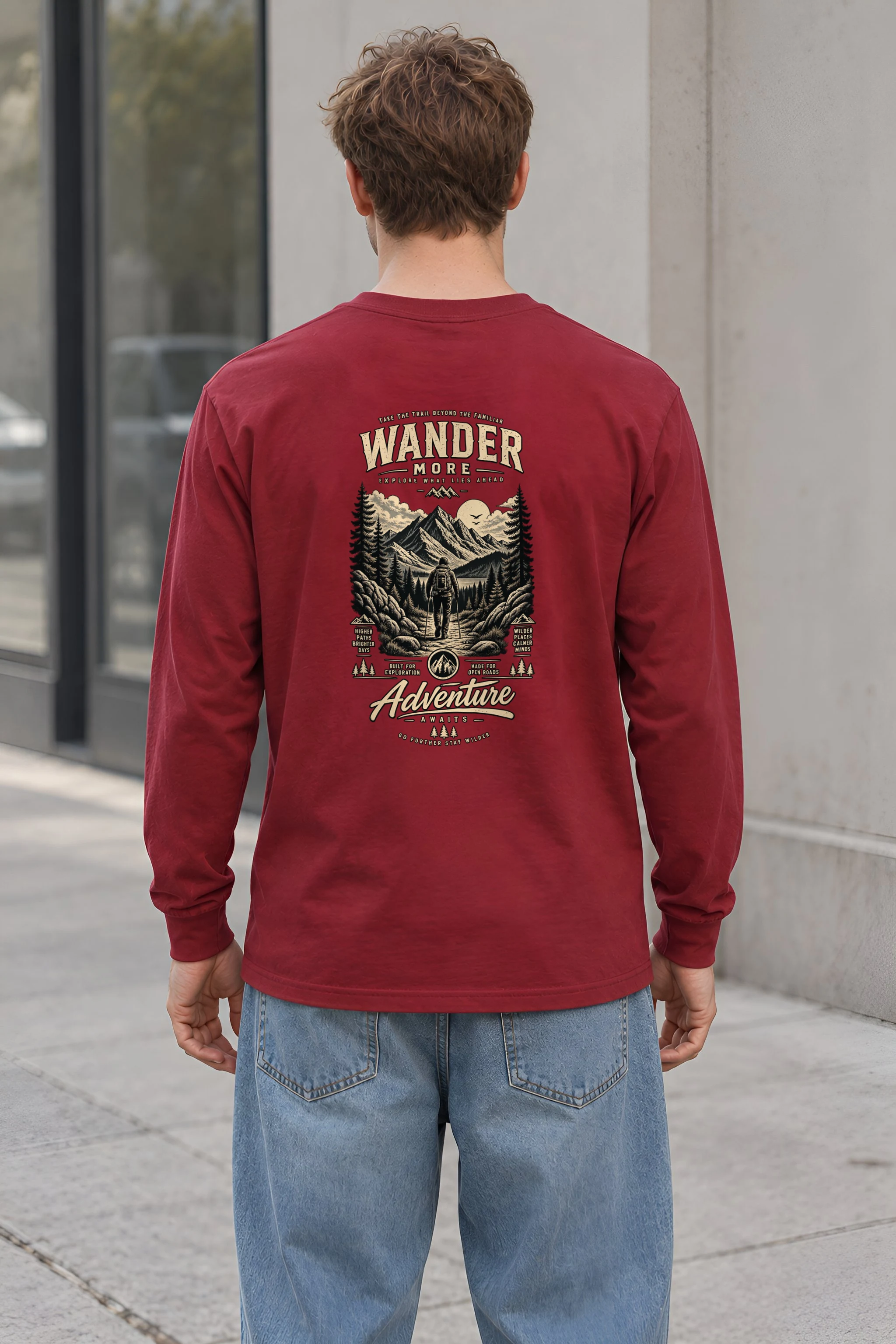"Go Further Stay Wilder" Unisex Longsleeve T-shirt