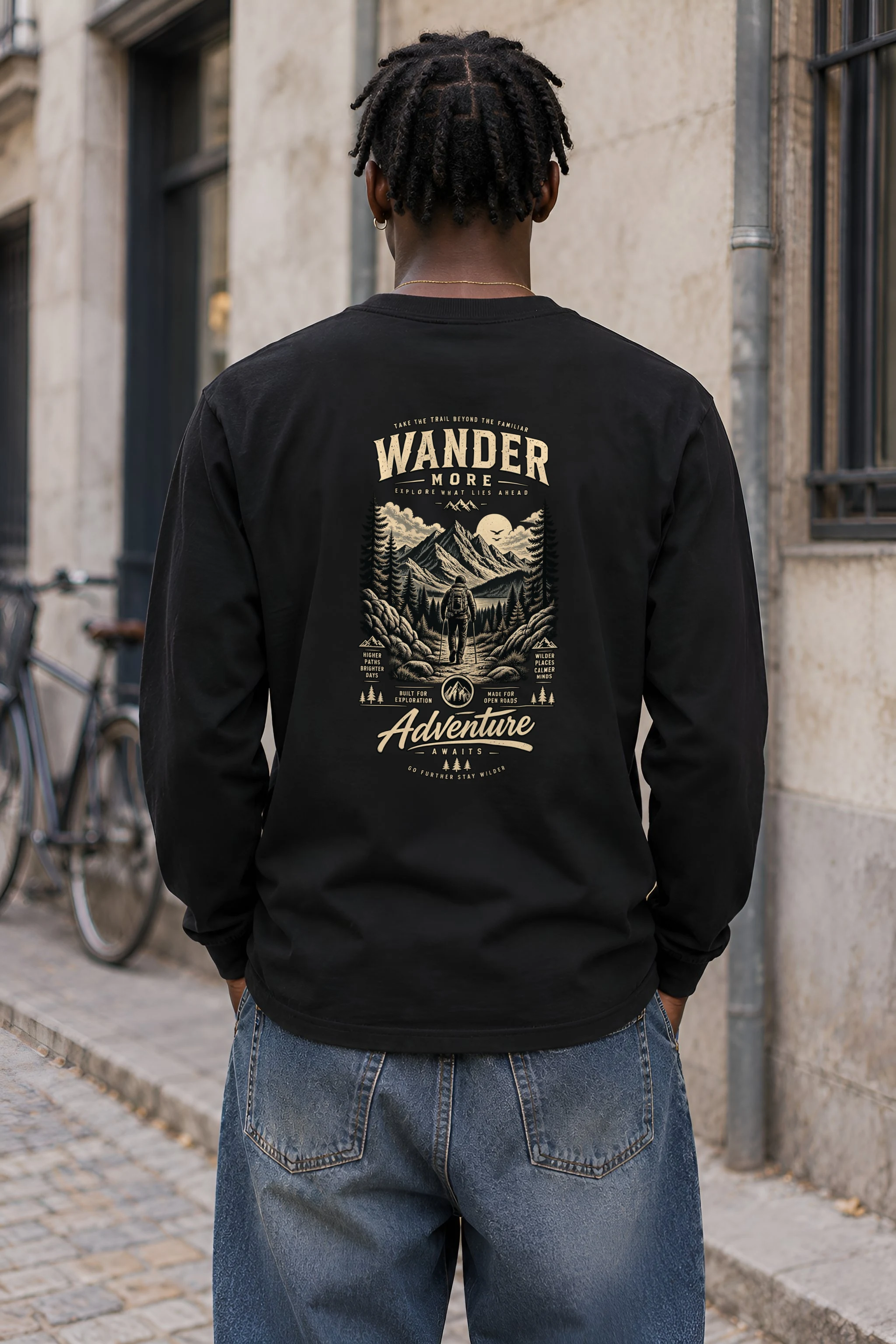 "Go Further Stay Wilder" Unisex Longsleeve T-shirt