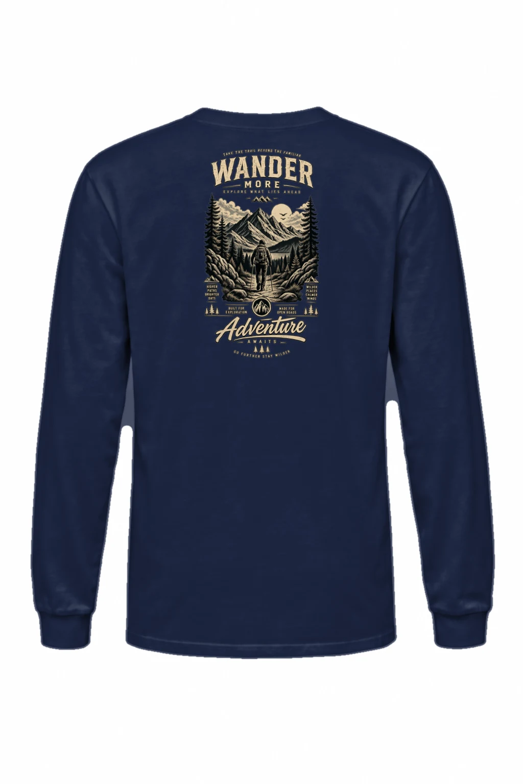 "Go Further Stay Wilder" Unisex Longsleeve T-shirt | Gildan 2400