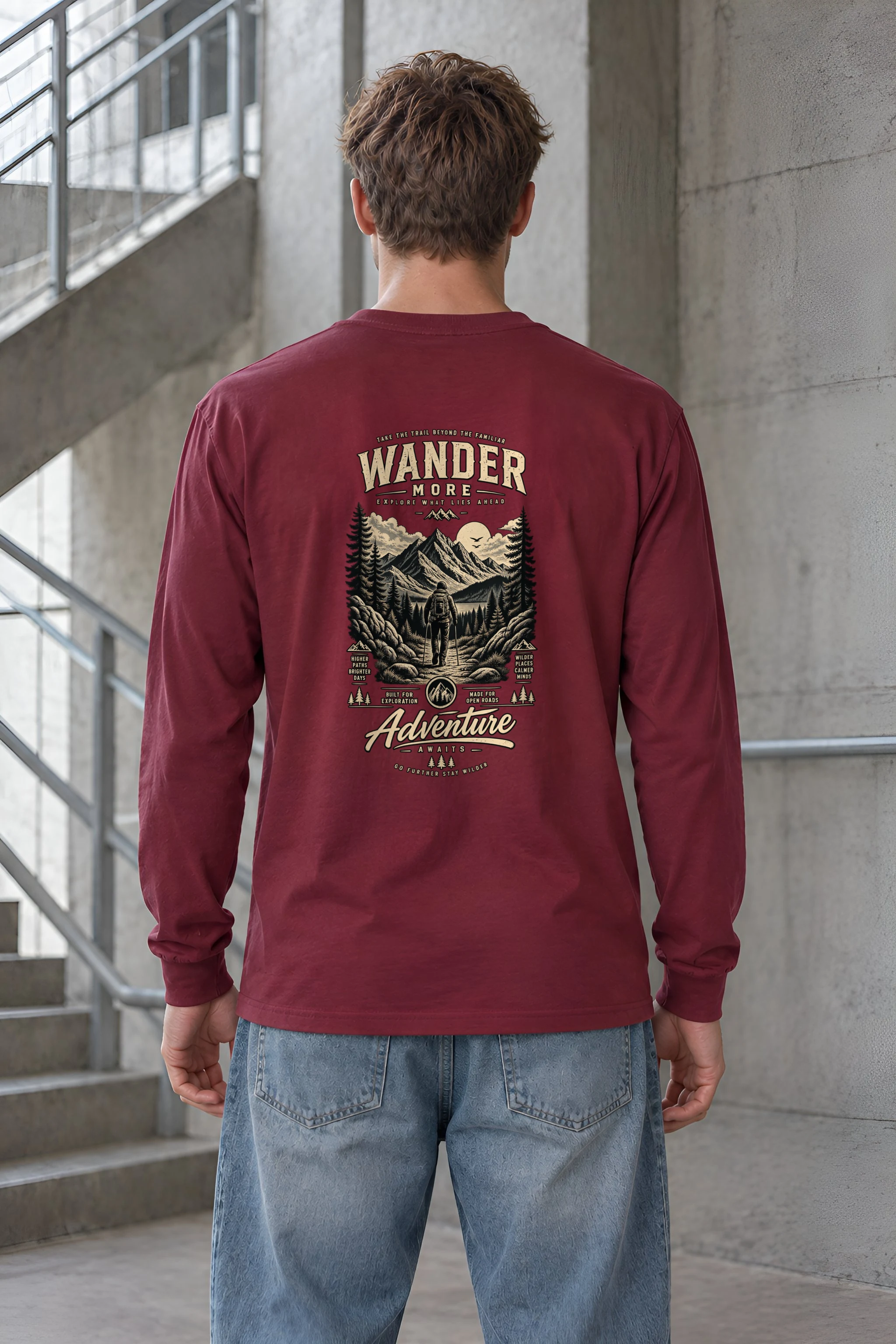"Go Further Stay Wilder" Unisex Longsleeve T-shirt