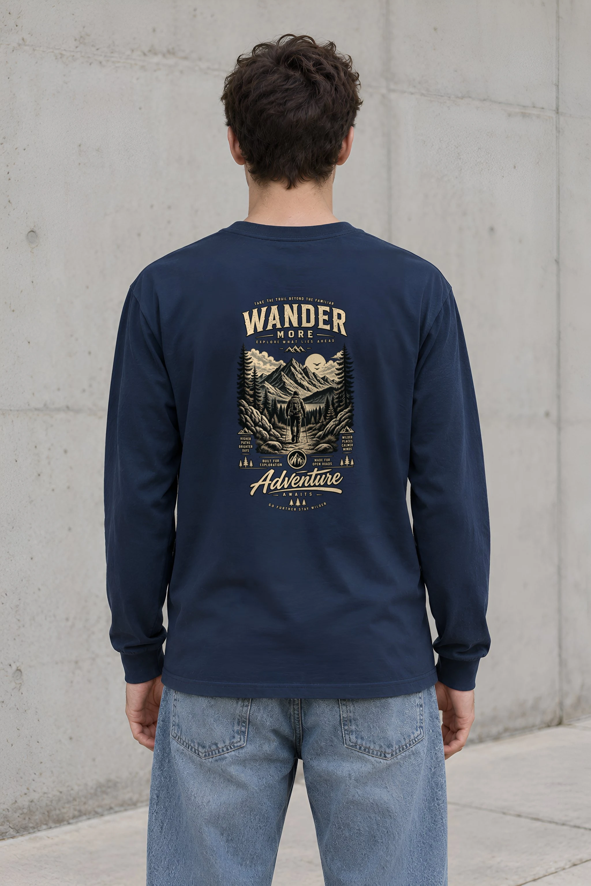 "Go Further Stay Wilder" Unisex Longsleeve T-shirt