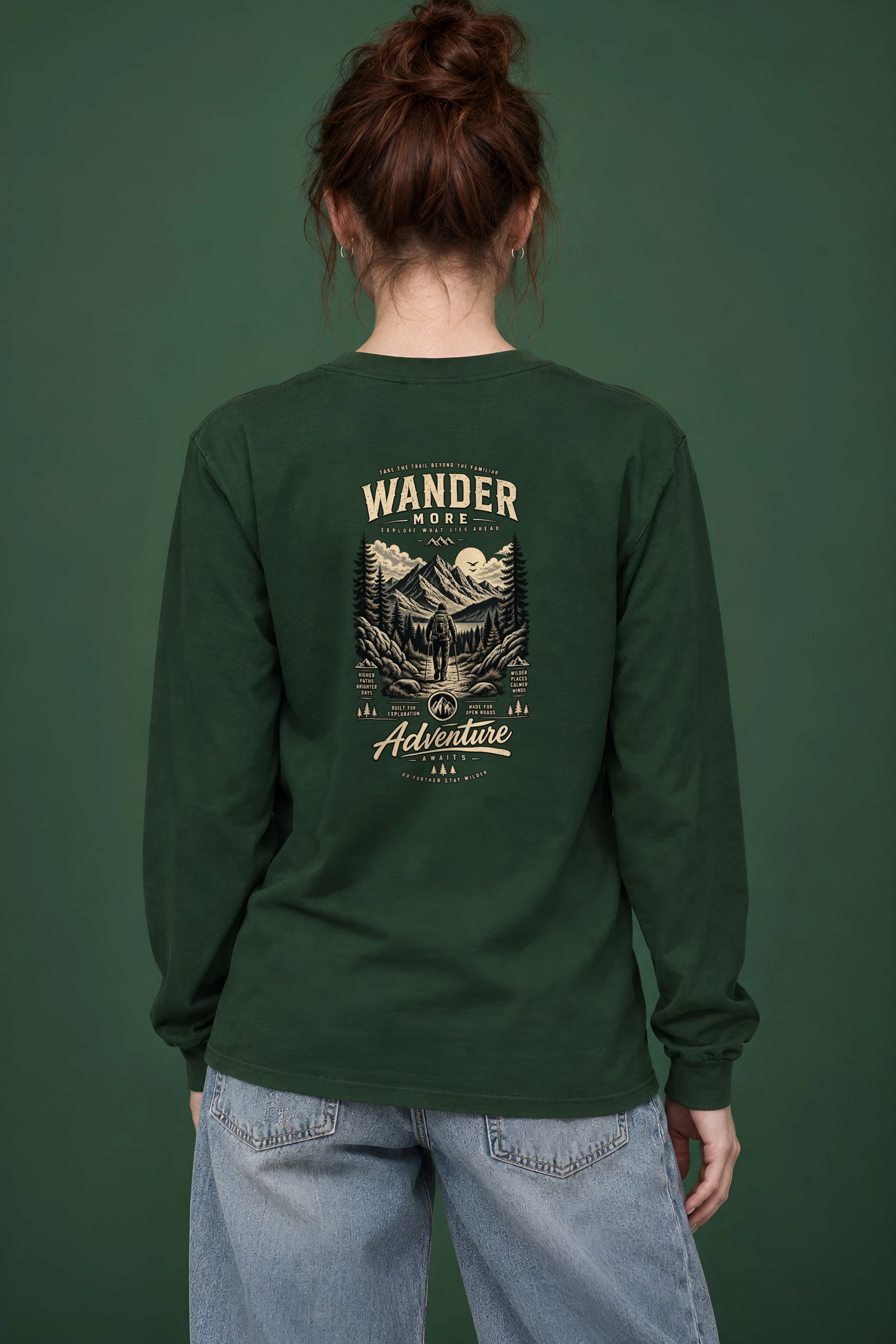 "Go Further Stay Wilder" Unisex Longsleeve T-shirt