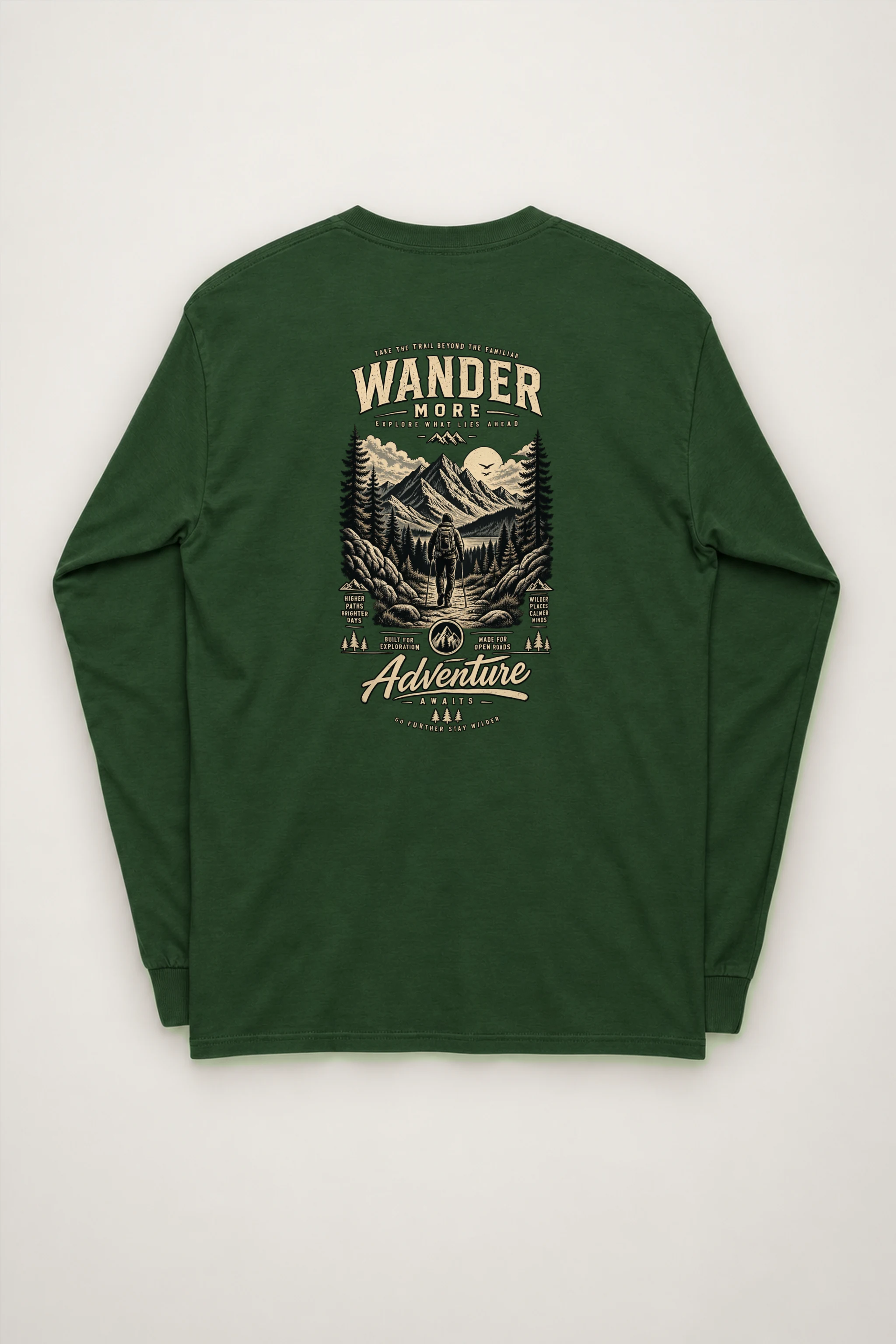 "Go Further Stay Wilder" Unisex Longsleeve T-shirt