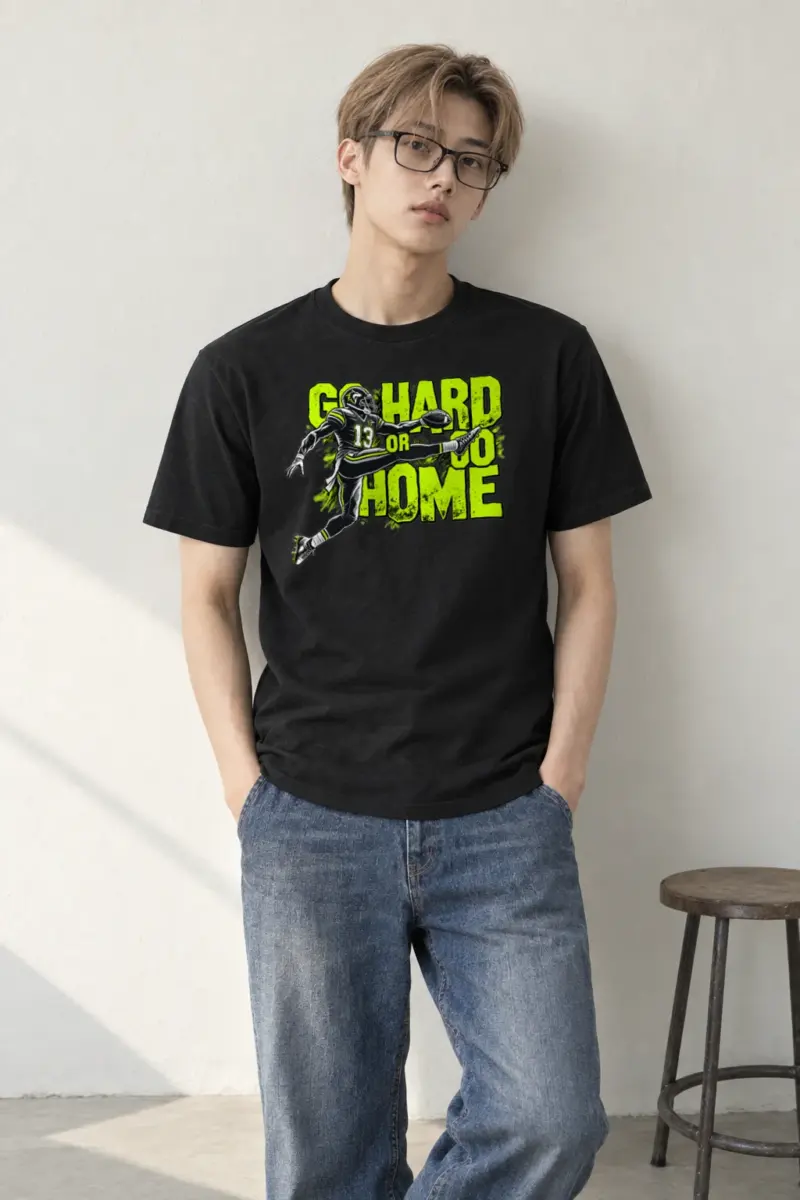 "Go Hard Or Go Home" Heavyweight Unisex Crewneck T-shirt
