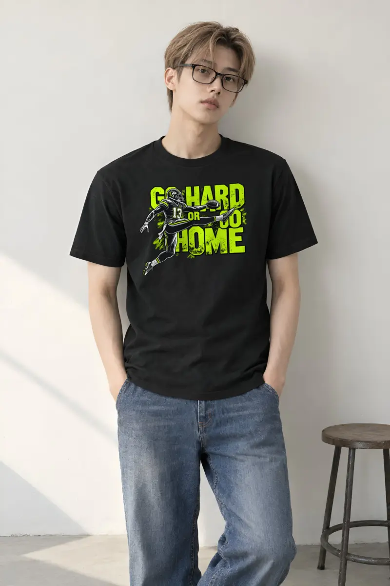 "Go Hard Or Go Home" Heavyweight Unisex Crewneck T-shirt