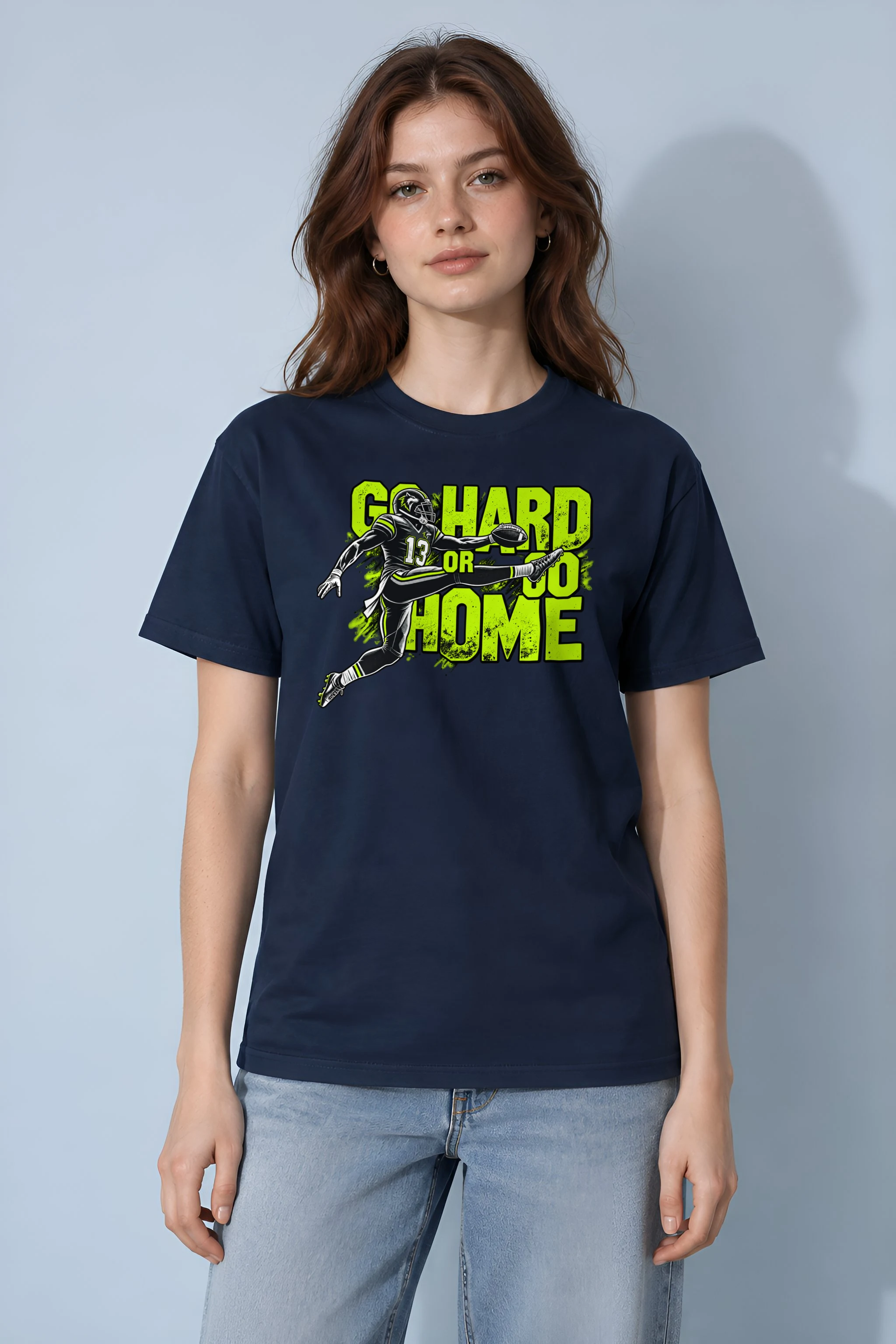 "Go Hard Or Go Home" Heavyweight Unisex Crewneck T-shirt