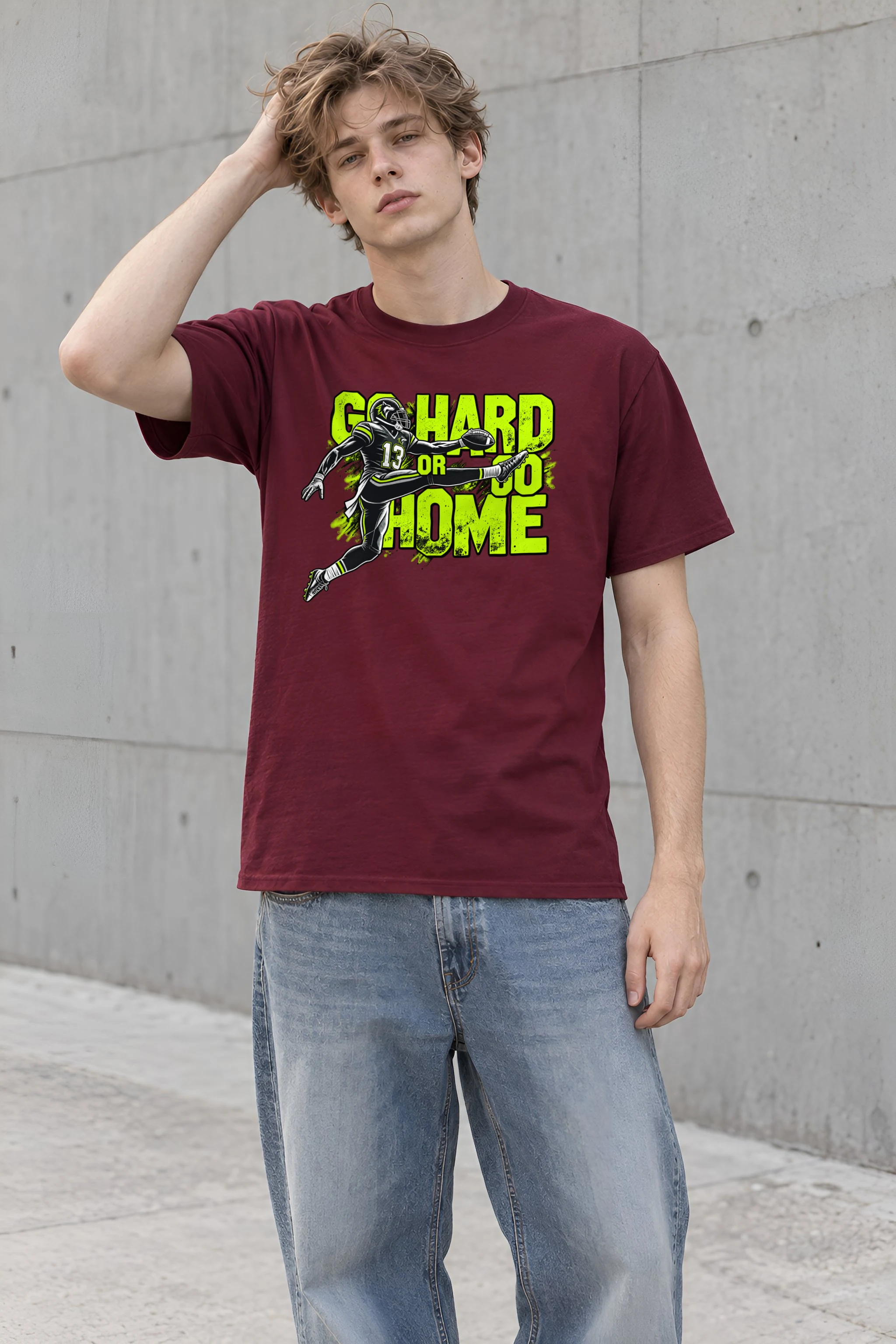 "Go Hard Or Go Home" Heavyweight Unisex Crewneck T-shirt