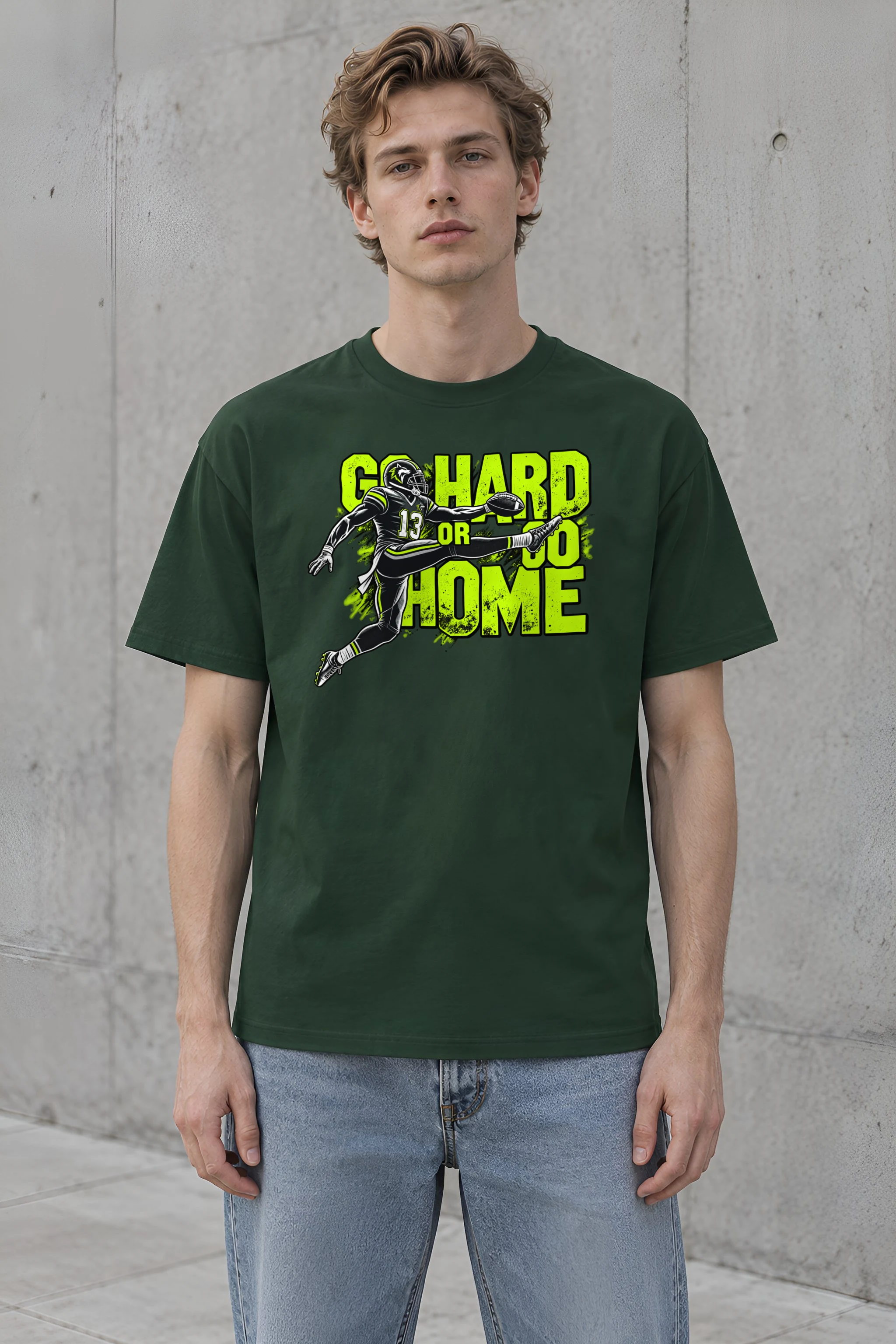 "Go Hard Or Go Home" Heavyweight Unisex Crewneck T-shirt