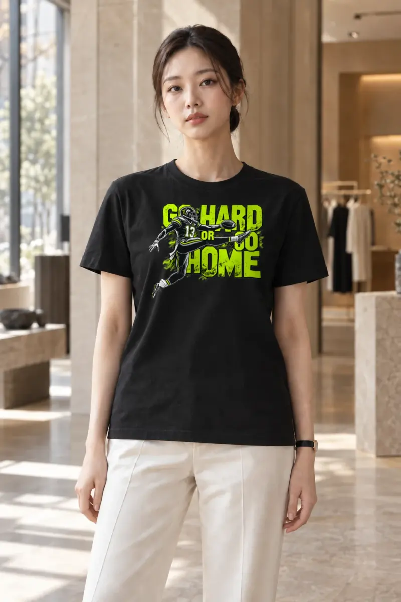 "Go Hard Or Go Home" Heavyweight Unisex Crewneck T-shirt | Gildan 5000