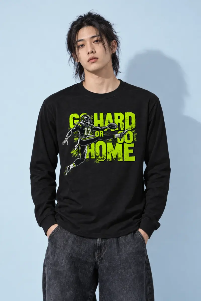 "Go Hard Or Go Home" Unisex Longsleeve T-shirt | Gildan 2400