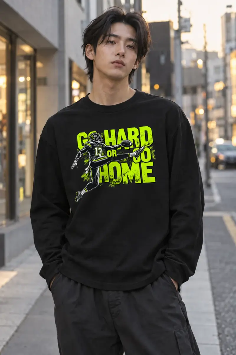 "Go Hard Or Go Home" Unisex Longsleeve T-shirt | Gildan 2400