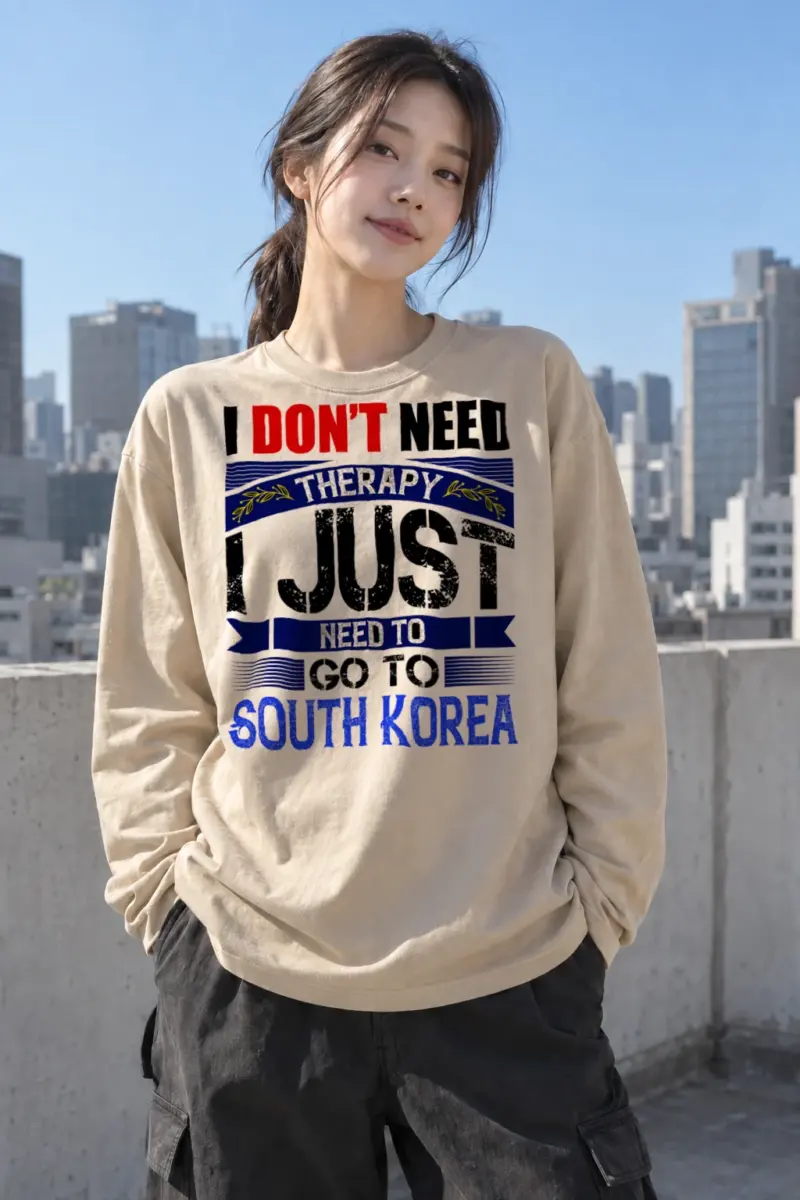 “Go To South Korea” Unisex Longsleeve T-shirt | Gildan 2400