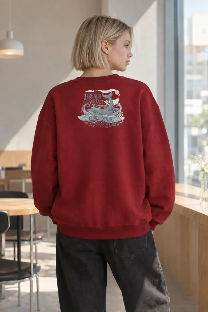"Go With The Flow" Heavy Blend Unisex Crewneck Sweatshirt | Gildan 18000