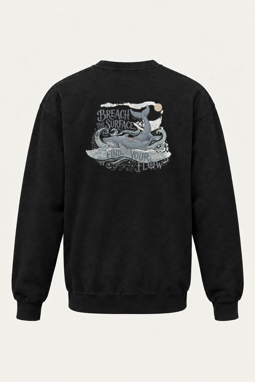 "Go With The Flow" Heavy Blend Unisex Crewneck Sweatshirt | Gildan 18000