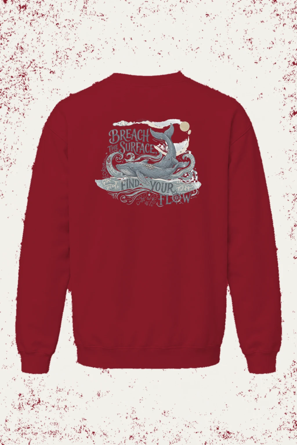"Go With The Flow" Heavy Blend Unisex Crewneck Sweatshirt | Gildan 18000