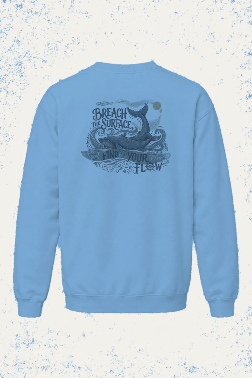 "Go With The Flow" Heavy Blend Unisex Crewneck Sweatshirt | Gildan 18000