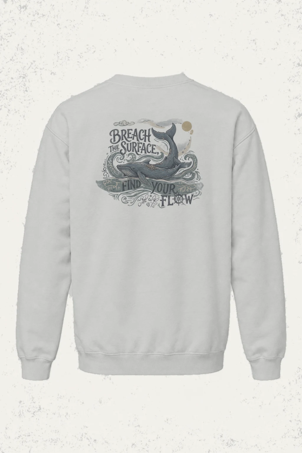 "Go With The Flow" Heavy Blend Unisex Crewneck Sweatshirt | Gildan 18000