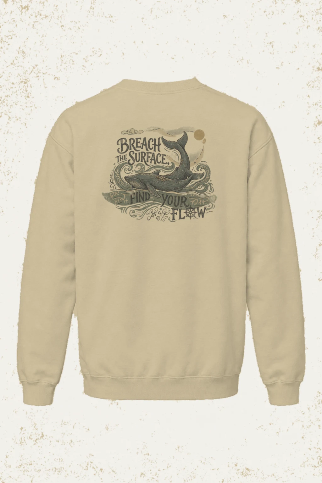 "Go With The Flow" Heavy Blend Unisex Crewneck Sweatshirt | Gildan 18000