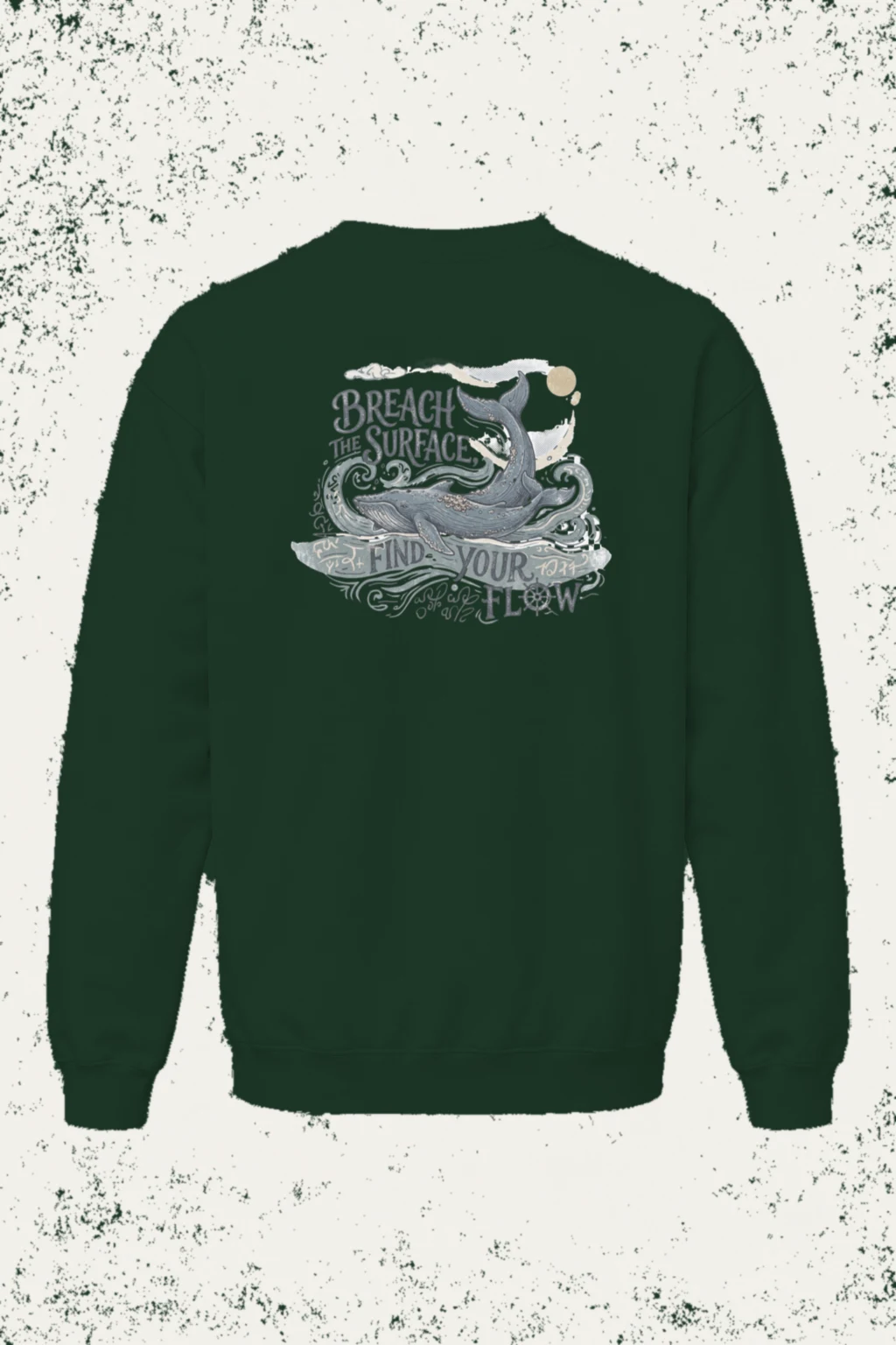 "Go With The Flow" Heavy Blend Unisex Crewneck Sweatshirt | Gildan 18000