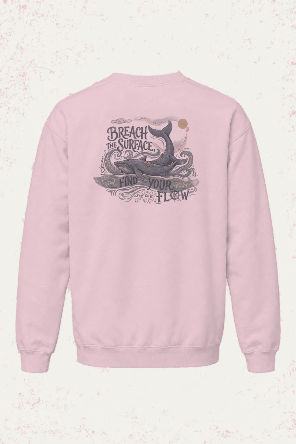 "Go With The Flow" Heavy Blend Unisex Crewneck Sweatshirt | Gildan 18000