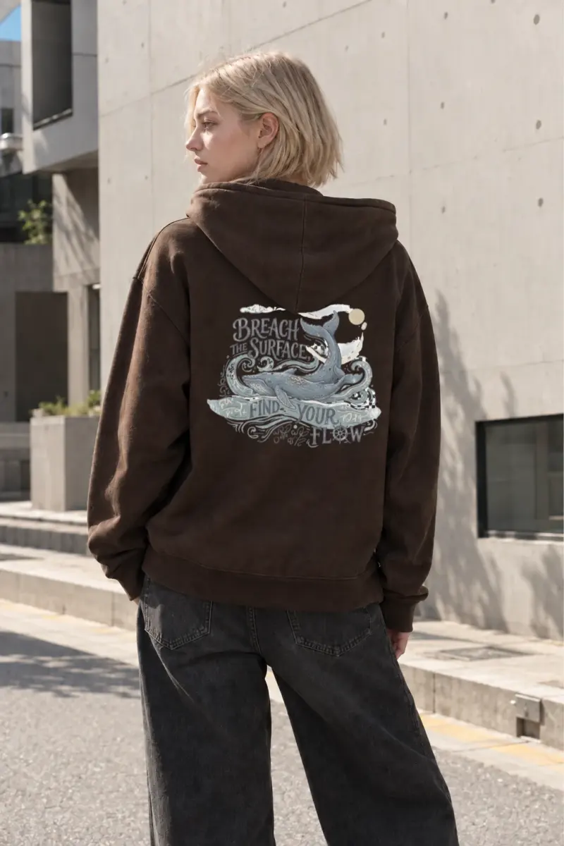 "Go With The Flow" Heavy Blend Unisex Pullover Hoodie | Gildan 18500