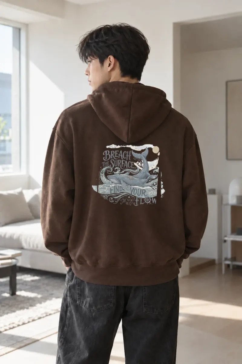 “Go With The Flow” Heavy Blend Unisex Pullover Hoodie | Gildan 18500
