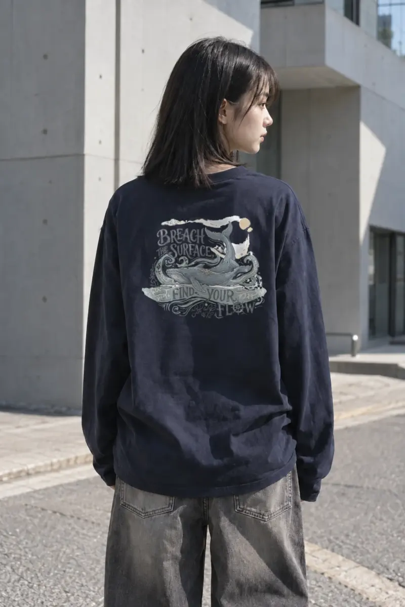 "Go With The Flow" Unisex Longsleeve T-shirt | Gildan 2400