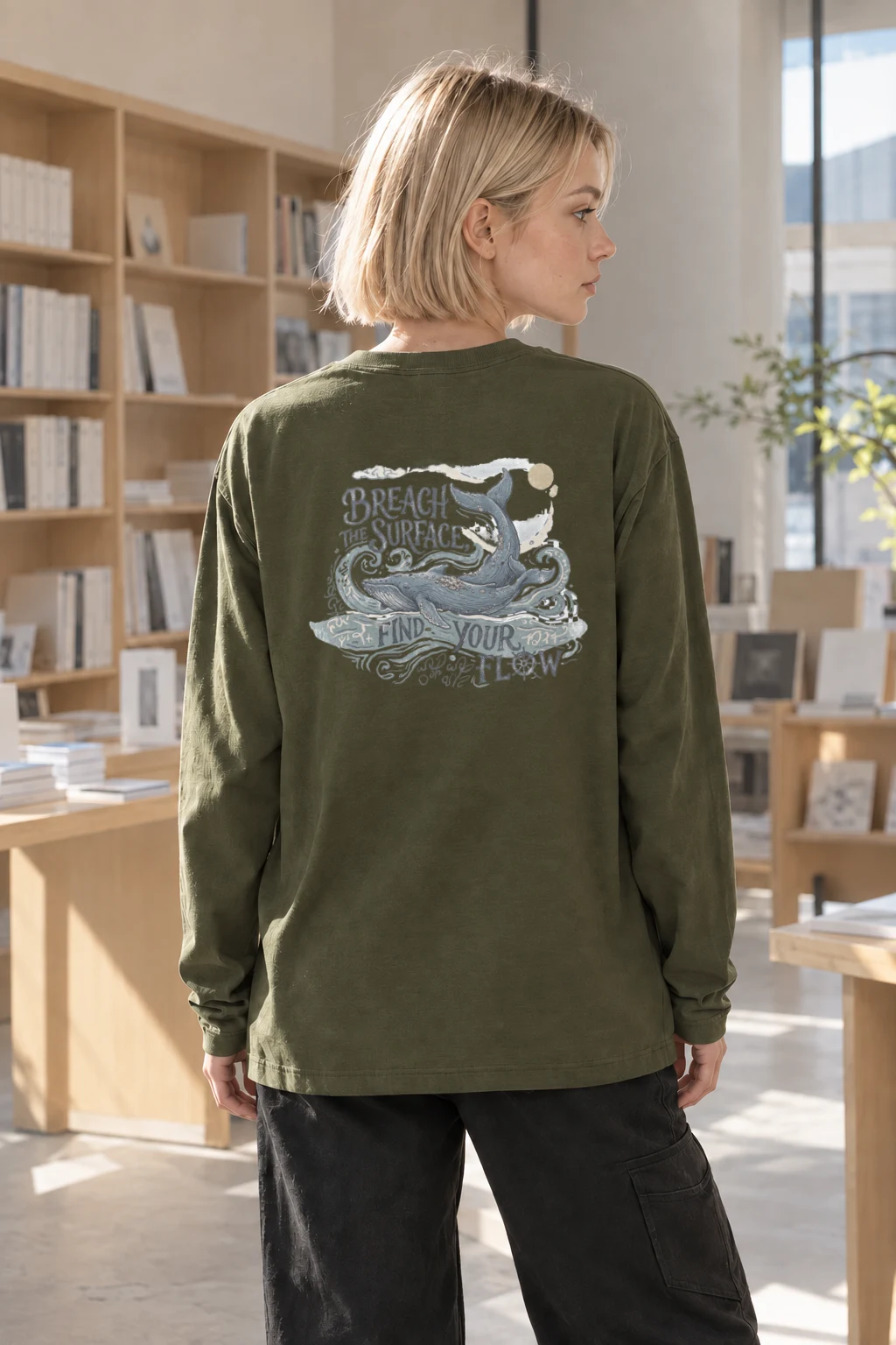 "Go With The Flow" Unisex Longsleeve T-shirt | Gildan 2400
