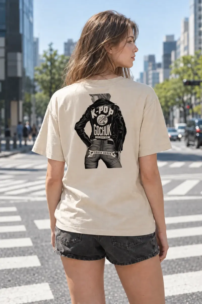 "Gochunk Guitar Girl" Heavyweight Unisex Crewneck T-shirt | Gildan 5000