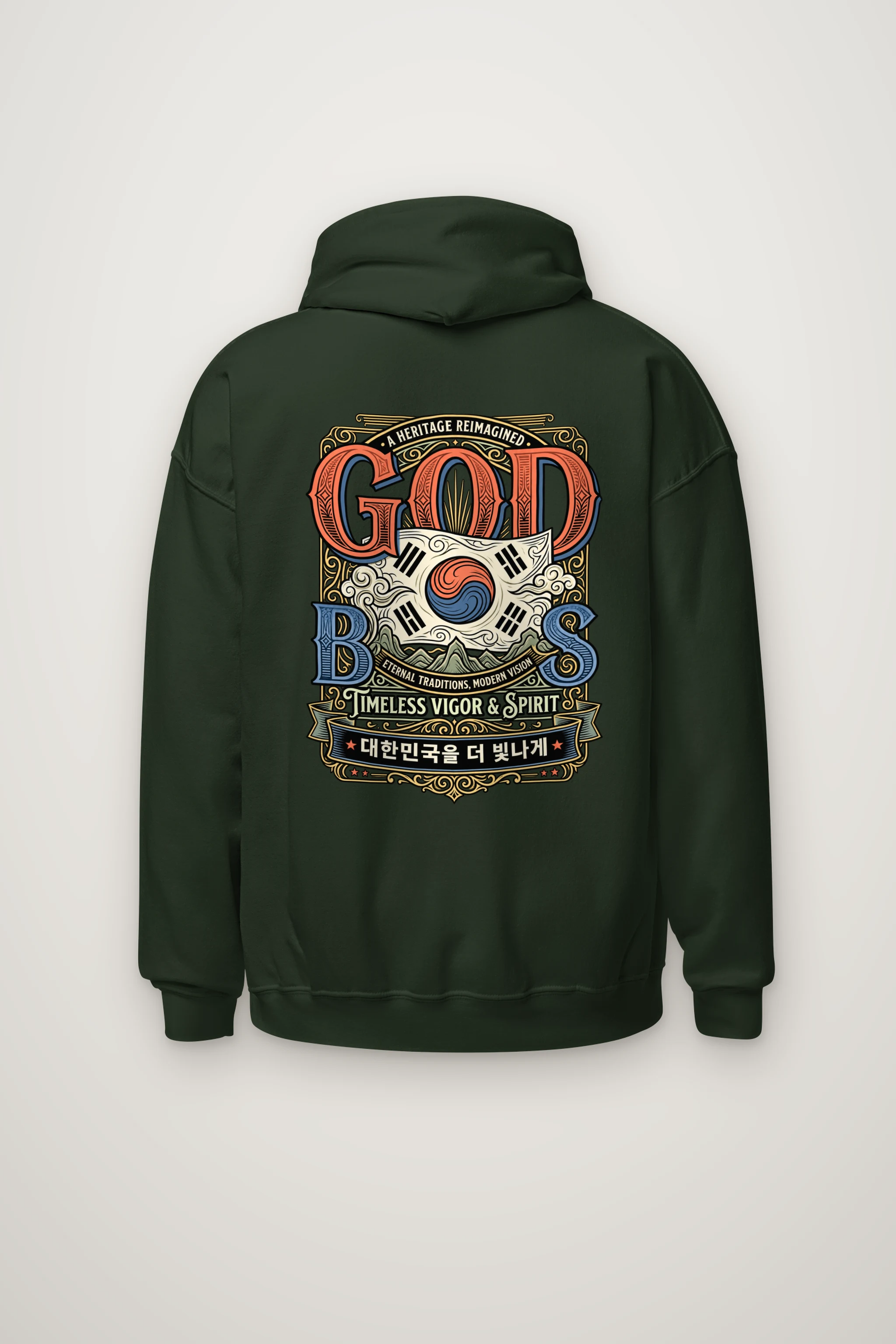 "God Bless Heritage" Heavy Blend Unisex Pullover Hoodie