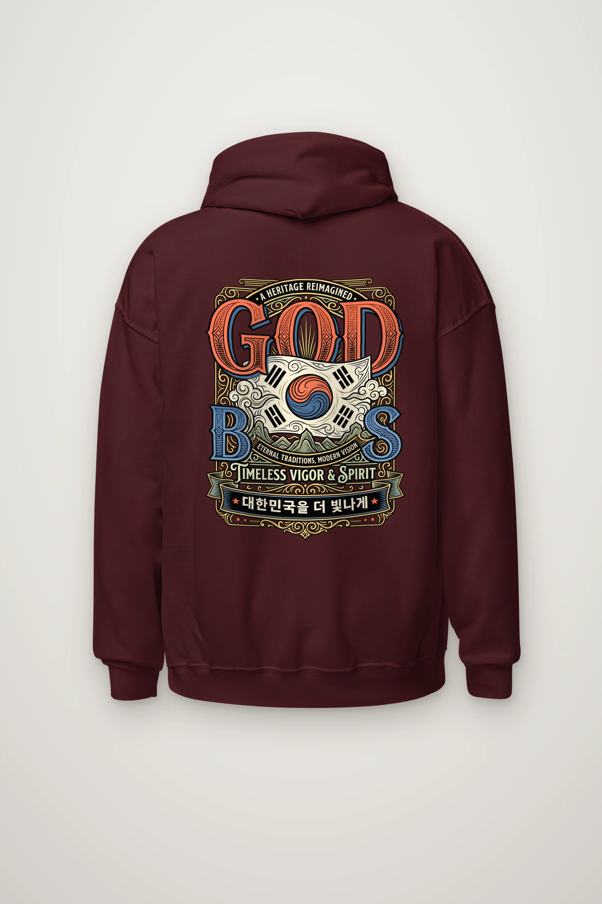 "God Bless Heritage" Heavy Blend Unisex Pullover Hoodie