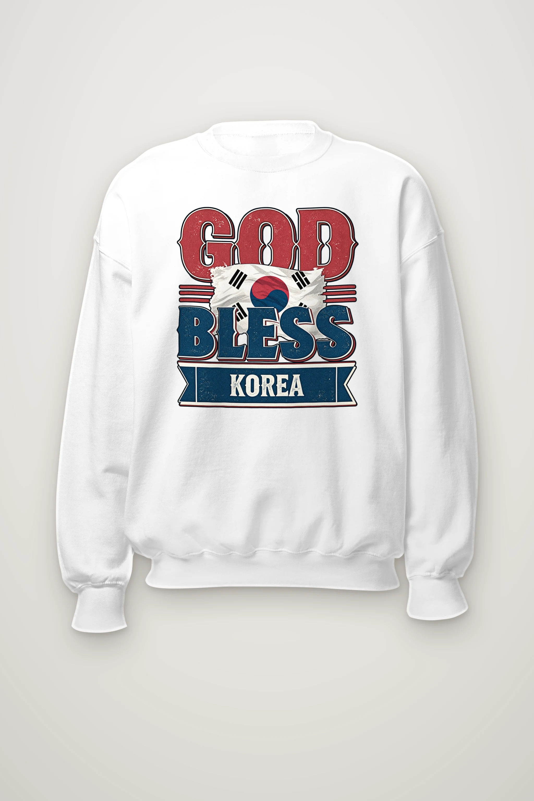 "God Bless Korea" Heavy Blend Unisex Crewneck Sweatshirt