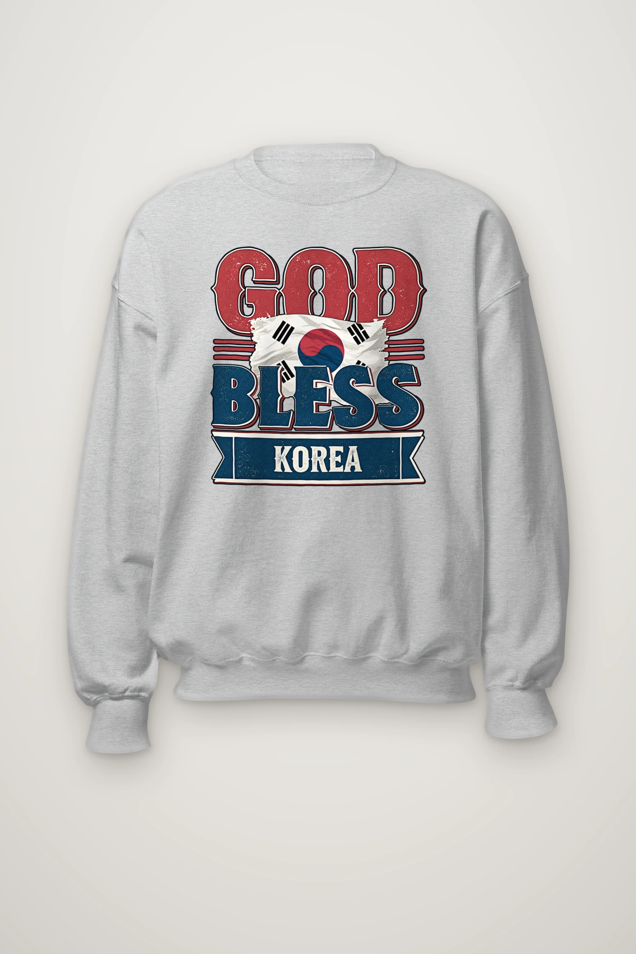 "God Bless Korea" Heavy Blend Unisex Crewneck Sweatshirt