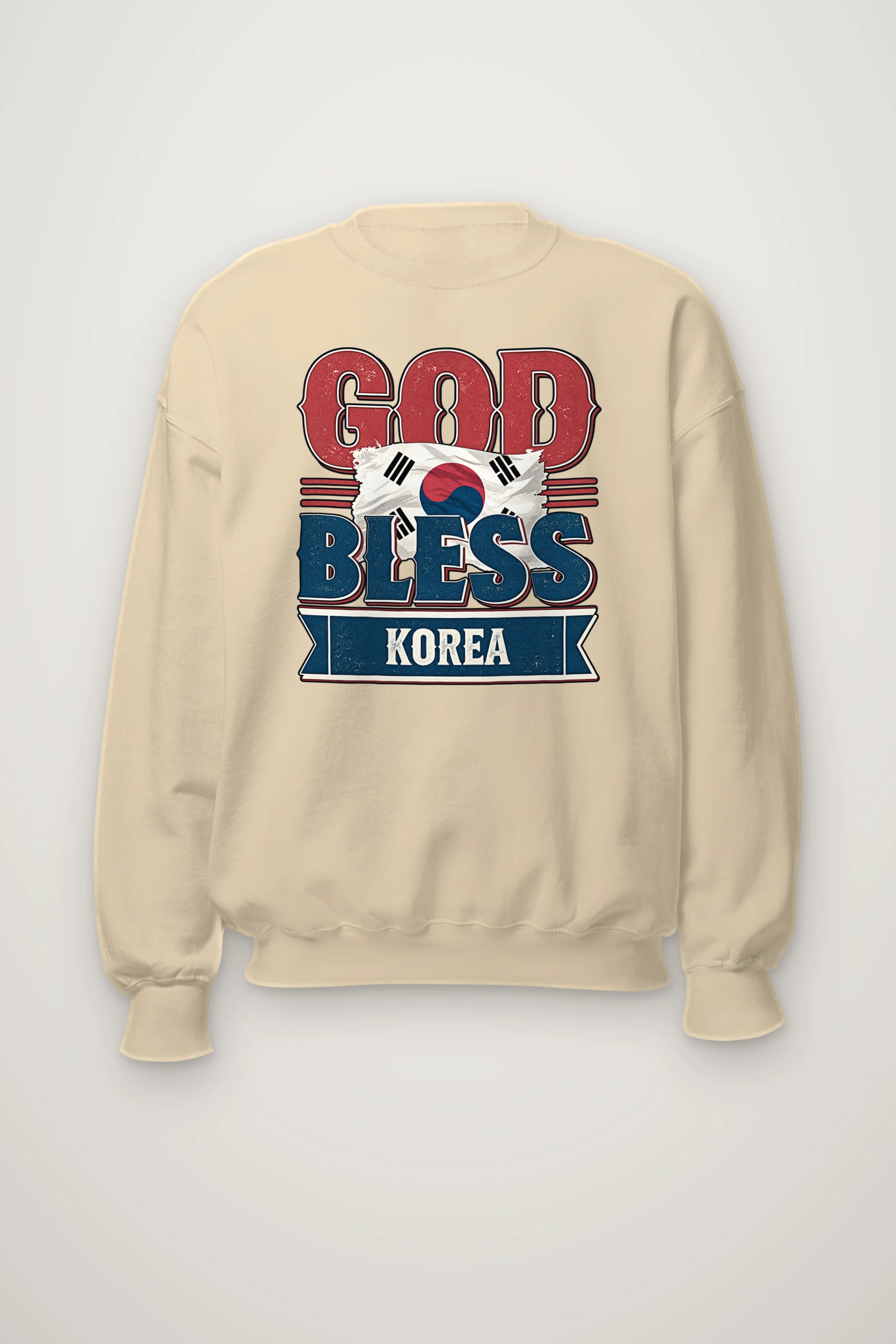 "God Bless Korea" Heavy Blend Unisex Crewneck Sweatshirt