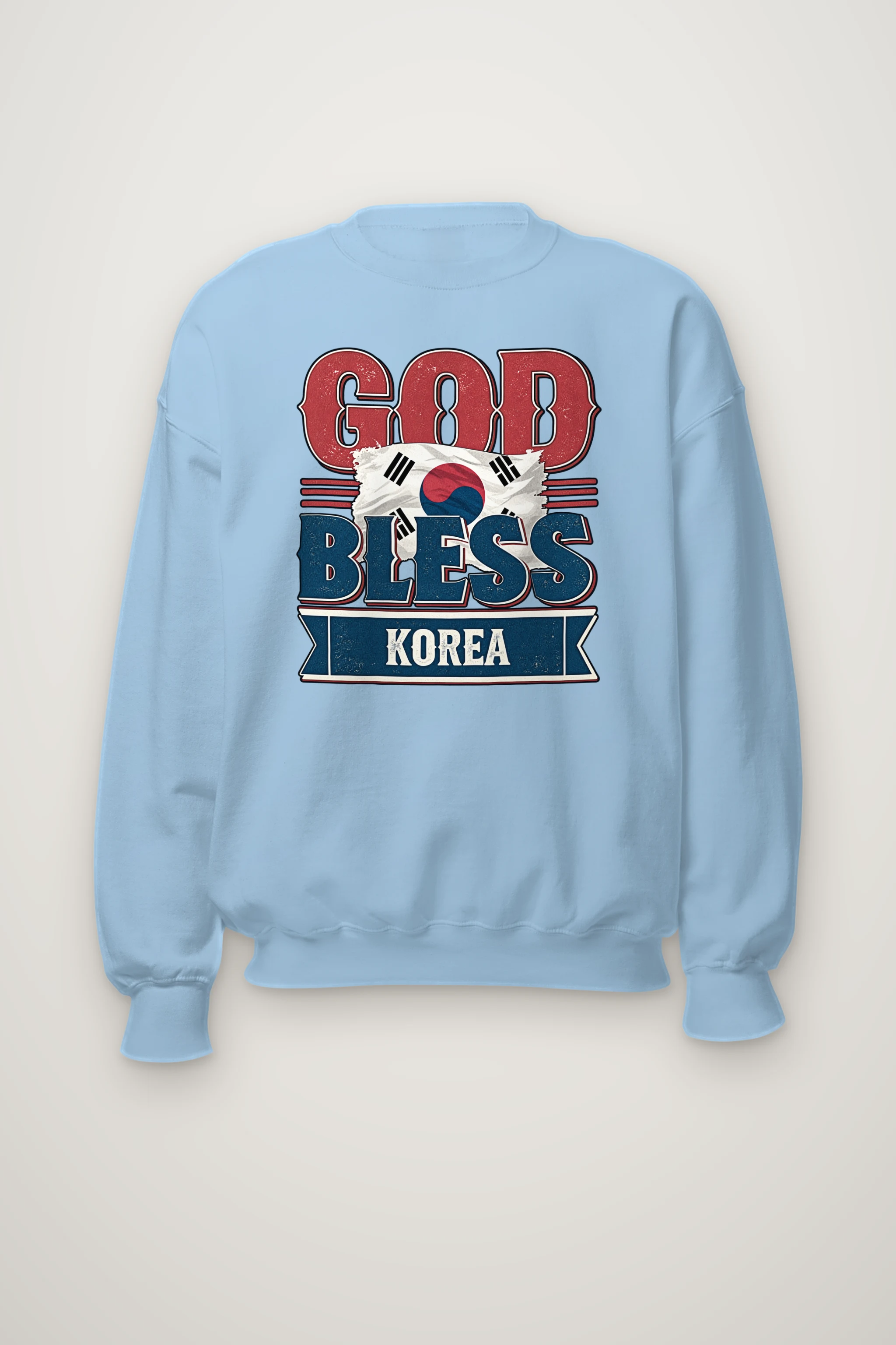 "God Bless Korea" Heavy Blend Unisex Crewneck Sweatshirt
