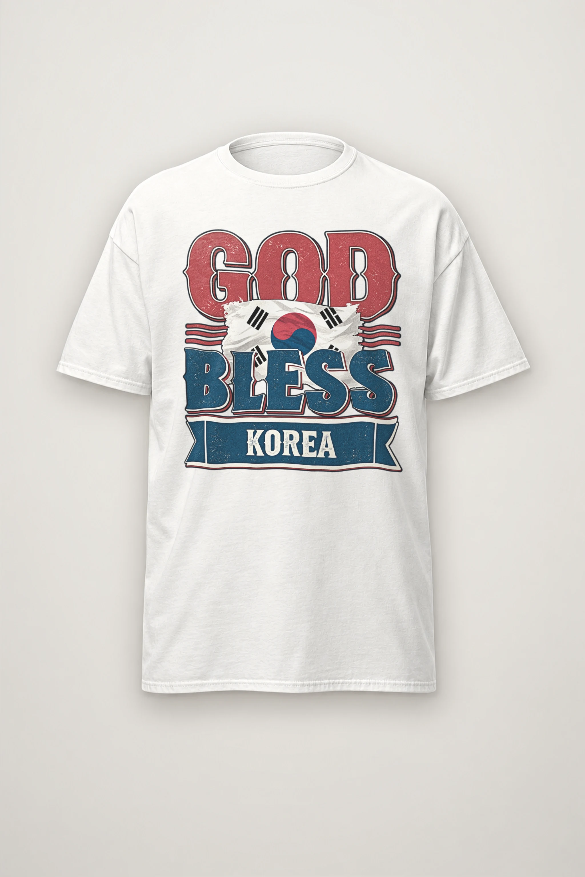 "God Bless Korea" Heavyweight Unisex Crewneck T-shirt